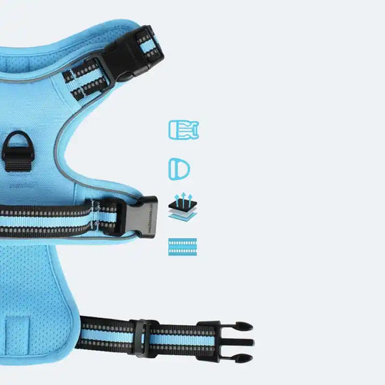 Harnais rembourré doux pour chien – Ajustable avec poignée de contrôle